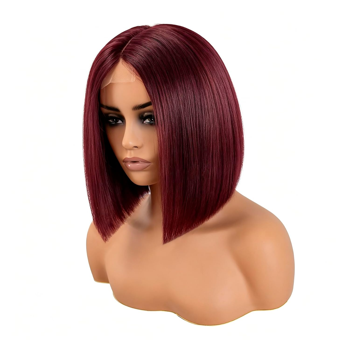 #99J Burgundy ST Silk Touch 2×6 Cuticle Aligned BOB Glueless Human Hair Wig